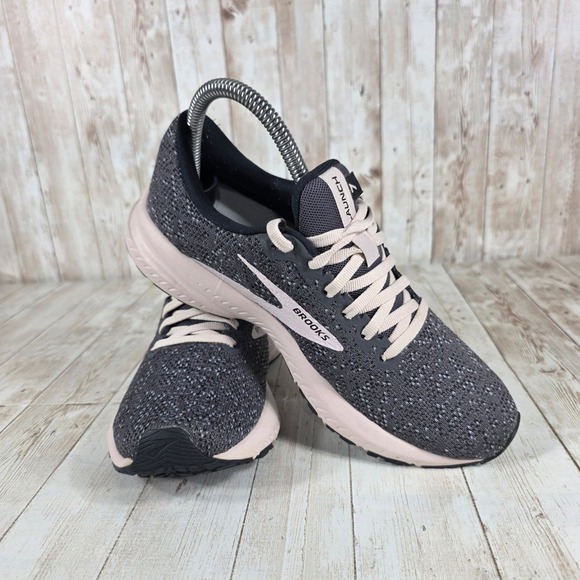 Brooks Launch 7 Women's Running Shoes Gray Pink Size 6.5 Athletic Sneakers - Picture 6 of 8